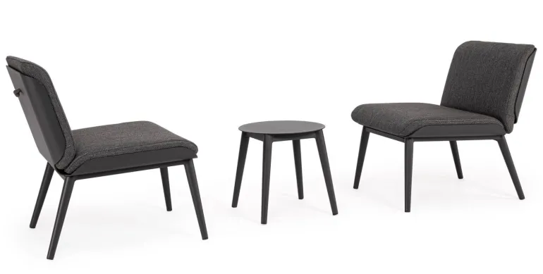 SALOTTO IN ALLUMINIO ANTRACITE WG21 - ISABELA