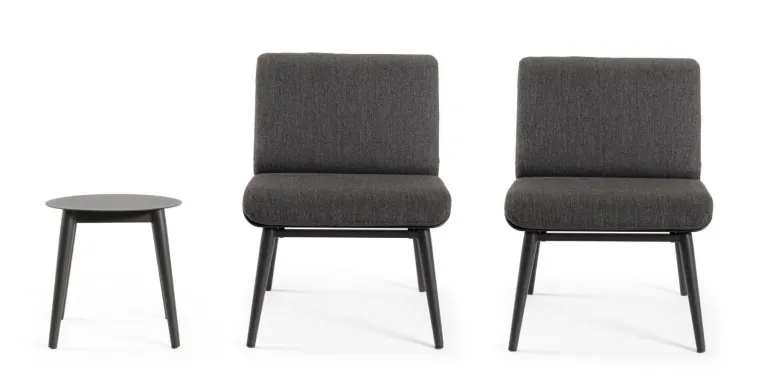 SALOTTO IN ALLUMINIO ANTRACITE WG21 - ISABELA