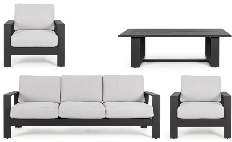 SALOTTO IN ALLUMINIO ANTRACITE YK13 - BALTIC