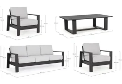 SALOTTO IN ALLUMINIO ANTRACITE YK13 - BALTIC