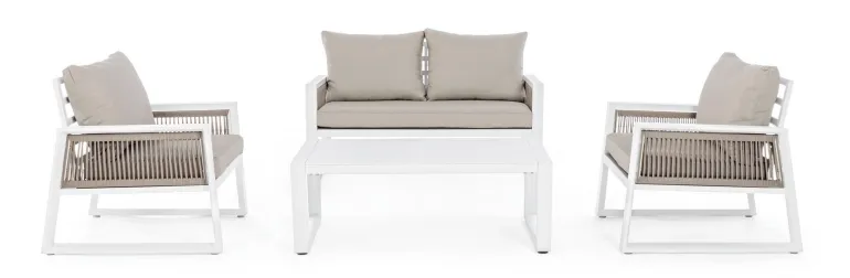 SALOTTO IN ALLUMINIO BIANCO LH30 - CAPTIVA