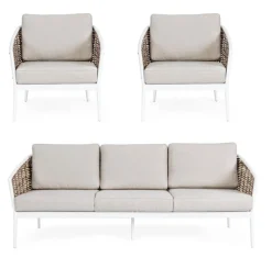 SALOTTO IN FIBRA SINTETICA BIANCO YK11 - MARIBELA