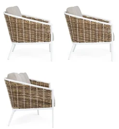 SALOTTO IN FIBRA SINTETICA BIANCO YK11 - MARIBELA