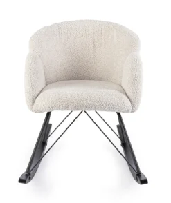 SEDIA A DONDOLO EFFETTO BOUCLE' NATURALE - SIBILLA