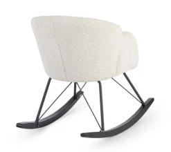 SEDIA A DONDOLO EFFETTO BOUCLE' NATURALE - SIBILLA