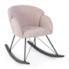 SEDIA A DONDOLO EFFETTO BOUCLE' ROSA ANTICO - SIBILLA