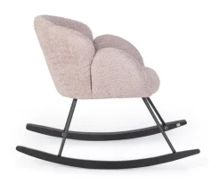 SEDIA A DONDOLO EFFETTO BOUCLE' ROSA ANTICO - SIBILLA