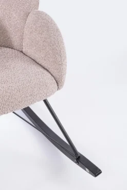 SEDIA A DONDOLO EFFETTO BOUCLE' ROSA ANTICO - SIBILLA