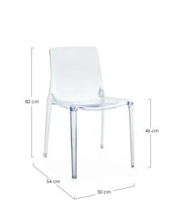 SEDIA ADELE TRASPARENTE