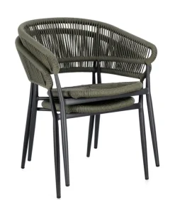 SEDIA C-BR ALGAIDA ANTRACITE/VERDE