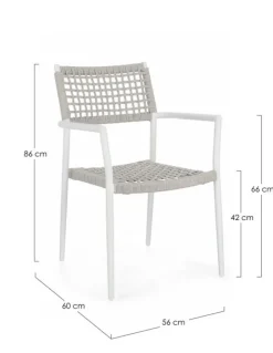 SEDIA C-BR CALETA BIANCO