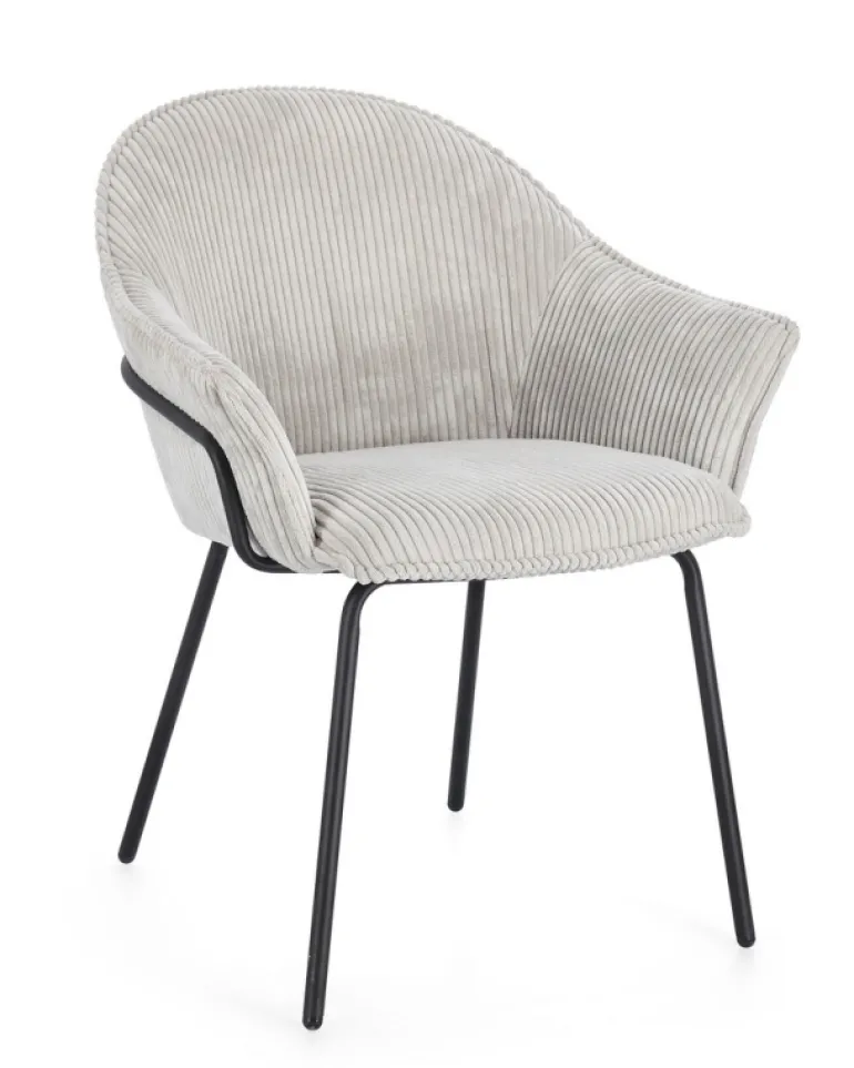 SEDIA C-BR CASSIDY NERO/GRIGIO CHIARO