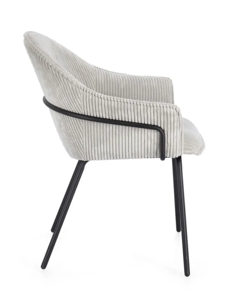 SEDIA C-BR CASSIDY NERO/GRIGIO CHIARO