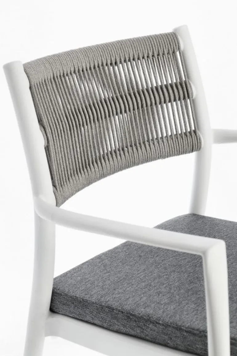 SEDIA C-BR C-C ALVIN BIANCO/GRIGIO CH.