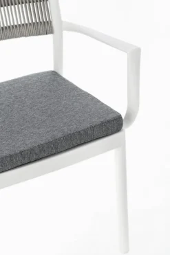 SEDIA C-BR C-C ALVIN BIANCO/GRIGIO CH.