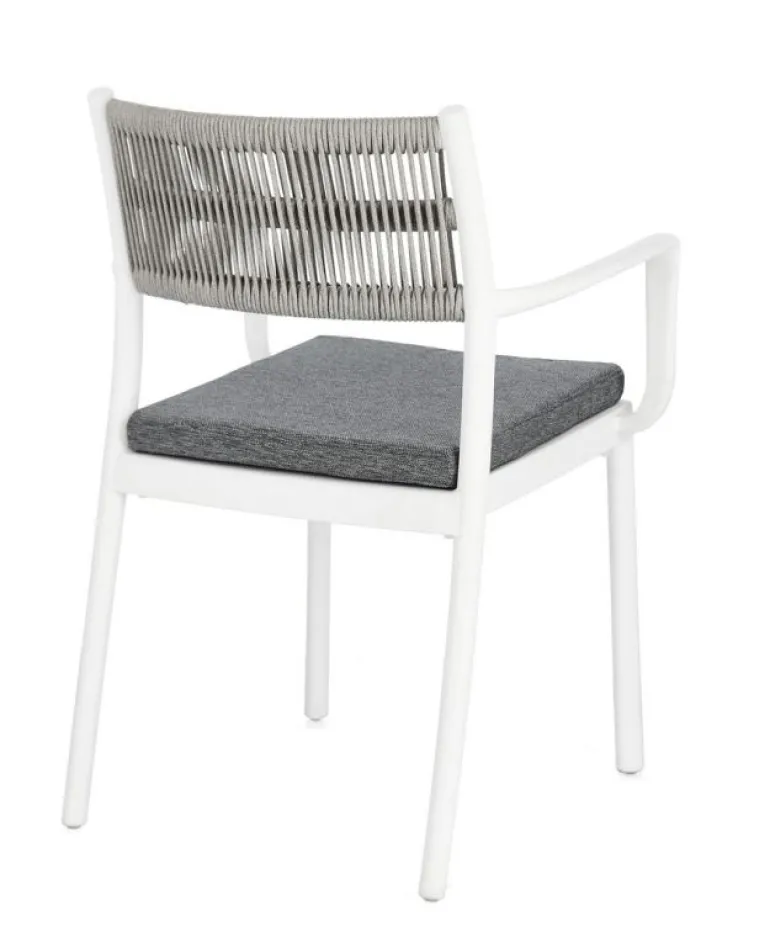 SEDIA C-BR C-C ALVIN BIANCO/GRIGIO CH.