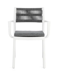 SEDIA C-BR C-C ALVIN BIANCO/GRIGIO SCURO