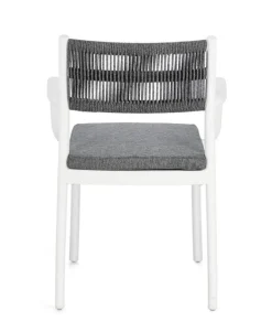 SEDIA C-BR C-C ALVIN BIANCO/GRIGIO SCURO