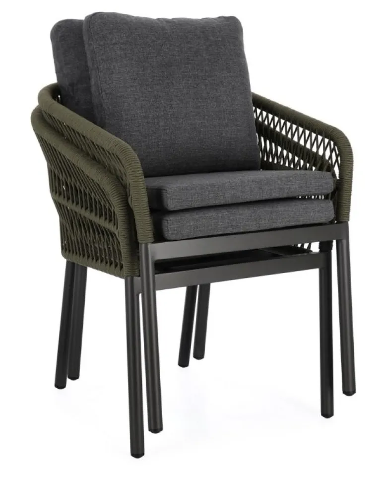 SEDIA C-BR C-C GALDANA ANTRACITE/VERDE