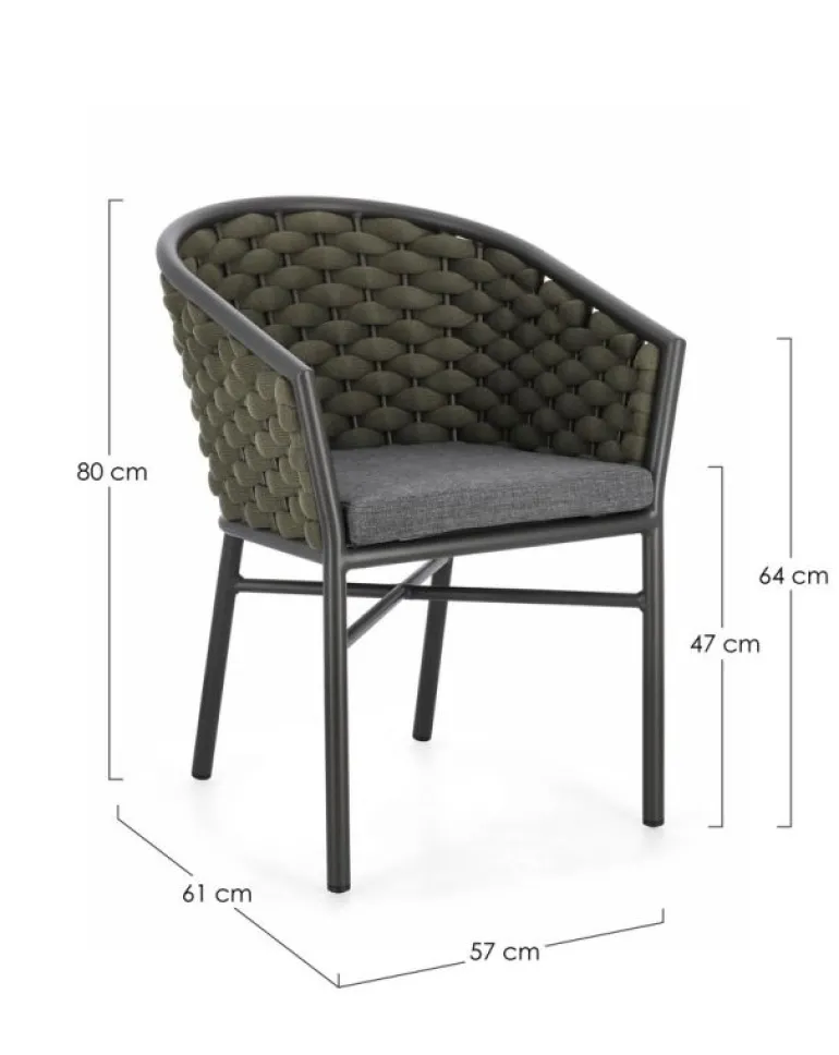 SEDIA C-BR C-C MARGALIDA ANTRACITE/VERDE