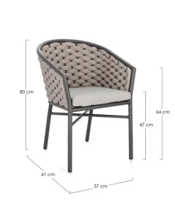 SEDIA C-BR C-C MARGALIDA ANTRACITE/KHAKI