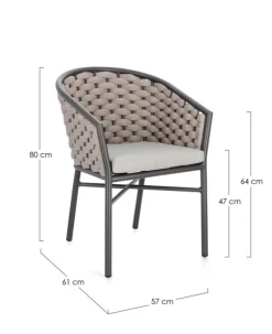 SEDIA C-BR C-C MARGALIDA ANTRACITE/KHAKI