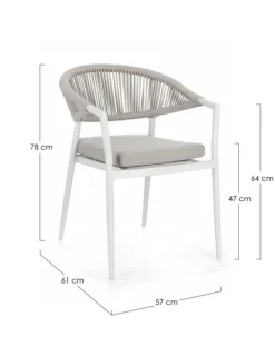 SEDIA C-BR C-C MILLOR BIANCO