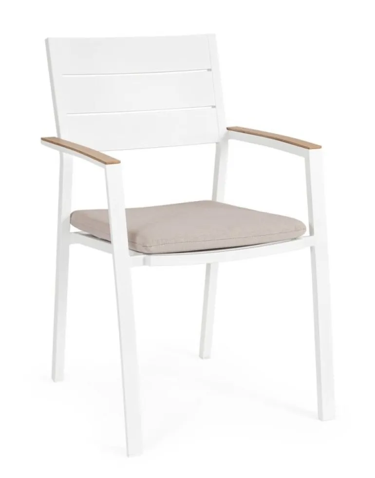 SEDIA C-BR C-C ZELMAR BIANCO YK11