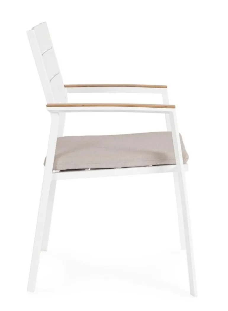 SEDIA C-BR C-C ZELMAR BIANCO YK11