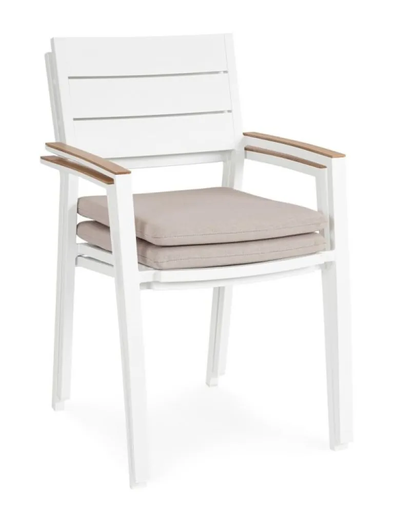 SEDIA C-BR C-C ZELMAR BIANCO YK11