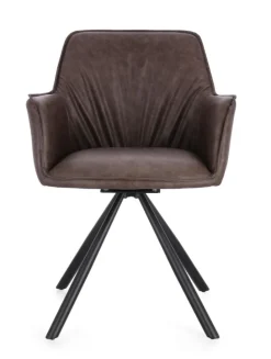 SEDIA C-BR GIREV.BREVAL MARRONE SCURO