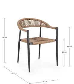 SEDIA C-BR JANDIA ANTRACITE/NATURAL