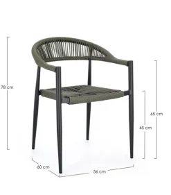 SEDIA C-BR JANDIA ANTRACITE/VERDE