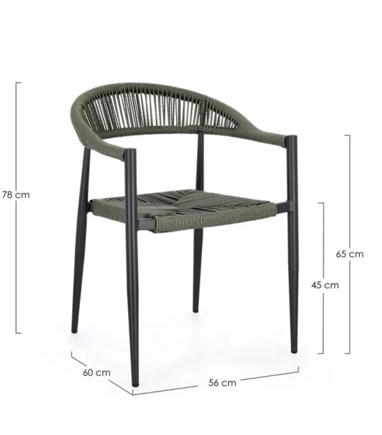 SEDIA C-BR JANDIA ANTRACITE/VERDE