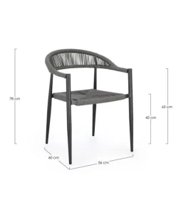 SEDIA C-BR JANDIA ANTRACITE/GRIGIO