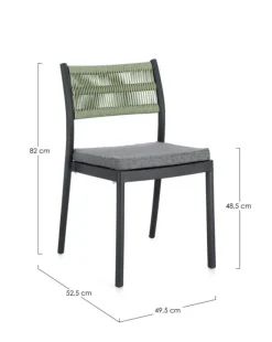 SEDIA C-C ALVIN ANTRACITE/VERDE