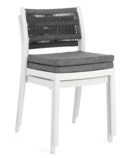 SEDIA C-C ALVIN BIANCO/GRIGIO SCURO