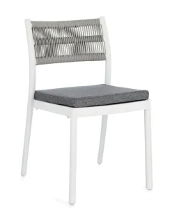 SEDIA C-C ALVIN BIANCO/GRIGIO CHIARO