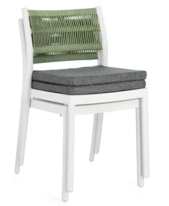 SEDIA C-C ALVIN BIANCO/VERDE