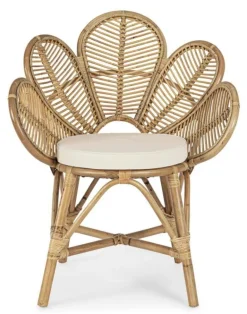 SEDIA CON BRACCIOLI IN FIBRE NATURALI - FLORES