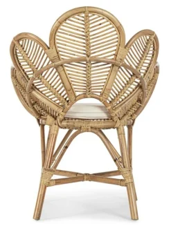 SEDIA CON BRACCIOLI IN FIBRE NATURALI - FLORES