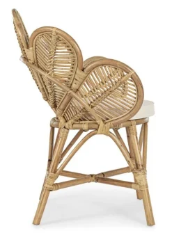 SEDIA CON BRACCIOLI IN FIBRE NATURALI - FLORES