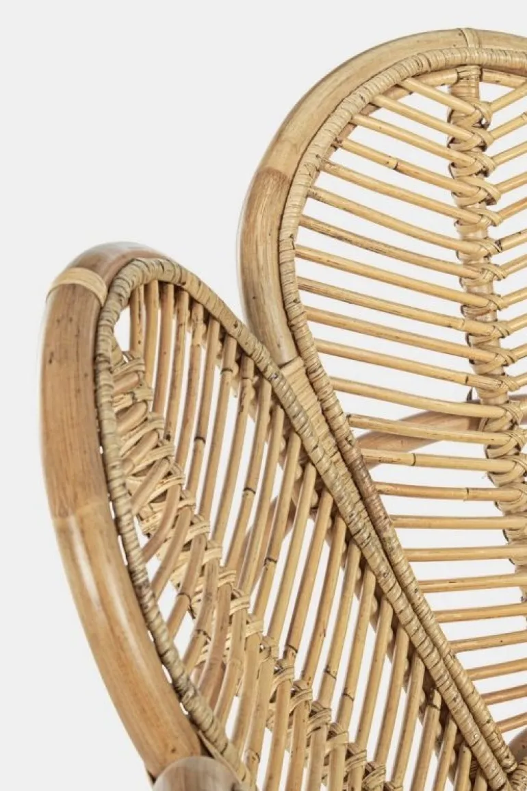 SEDIA CON BRACCIOLI IN FIBRE NATURALI - FLORES