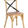 SEDIA CROSS METAL NATURALE