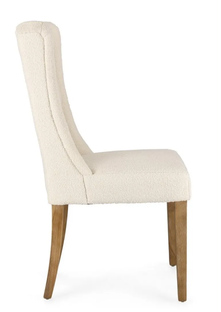 SEDIA EFFETTO BOUCLE' NATURALE - COLUMBIA