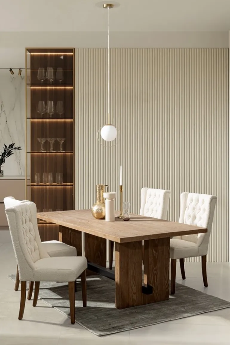 SEDIA EFFETTO BOUCLE' NATURALE - COLUMBIA