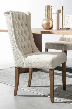 SEDIA EFFETTO BOUCLE' NATURALE - COLUMBIA