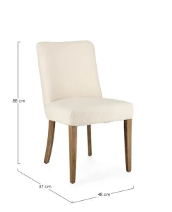 SEDIA EFFETTO BOUCLE' NATURALE - BEATRIZ