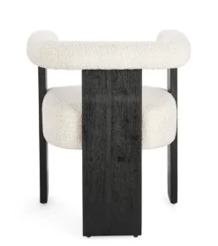 SEDIA EFFETTO BOUCLE' NERO NATURALE - AGAPE