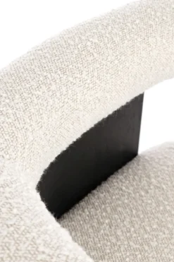 SEDIA EFFETTO BOUCLE' NERO NATURALE - AGAPE